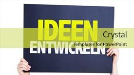  Presentation with ideas - Presentation theme featuring developing ideas in german placard background and a  colored foreground
