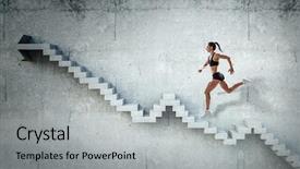  Presentation with career development - Presentation featuring development and success concept mix background and a light gray colored foreground