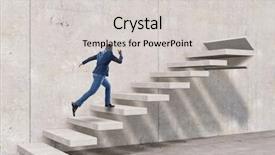  Presentation with climbing stairs - Colorful presentation enhanced with development and success concept mix backdrop and a light gray colored foreground