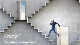  Presentation with career development - PPT theme with development and success concept mix background and a gray colored foreground