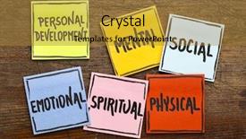  Presentation with emotion - Presentation design featuring development concept mental social emotion background and a gold colored foreground