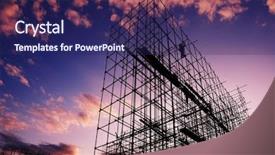  Presentation with construction - Amazing presentation having development plan - construction site at dusk backdrop and a navy blue colored foreground