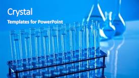  Presentation with research development - Audience pleasing theme consisting of development scientific glassware for chemical backdrop and a  colored foreground