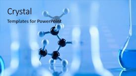  Presentation with research development - Amazing theme having development scientific glassware for chemical backdrop and a  colored foreground