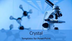  Presentation with research development - Cool new theme with development scientific glassware for chemical backdrop and a teal colored foreground