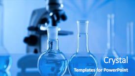  Presentation with research development - Colorful PPT layouts enhanced with development scientific glassware for chemical backdrop and a teal colored foreground