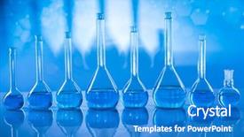  Presentation with research development - PPT layouts with development scientific glassware for chemical background and a teal colored foreground