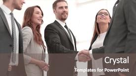  Presentation with organization development - Audience pleasing PPT theme consisting of development social organization - handshake to make a deal backdrop and a gray colored foreground