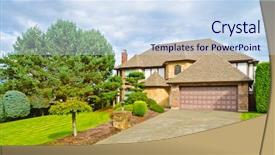  Presentation with vancouver - PPT theme having development tree - very neat and tidy home background and a sky blue colored foreground