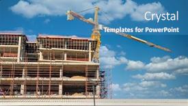  Presentation with africa - PPT theme featuring developments-in-botswana-africa-construction background and a teal colored foreground