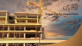  Presentation with africa - Slide deck enhanced with developments-in-botswana-africa-construction background and a coral colored foreground