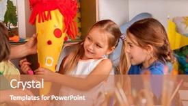  Presentation with children education - PPT layouts featuring develops creative abilities of children background and a  colored foreground