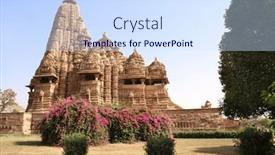  Presentation with india temple - Presentation theme with devi-jagdambi-temple-western-temples background and a sky blue colored foreground