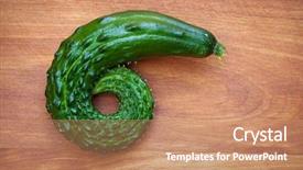  Presentation with curling - Beautiful PPT theme featuring deviant - curling cucumber backdrop and a coral colored foreground