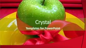  Presentation with health - Beautiful slide set featuring deviant - gift for your health backdrop and a forest green colored foreground