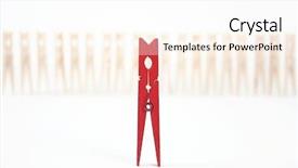  Presentation with starting line red running track - Presentation design with deviant - red clothespin in front background and a white colored foreground