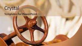  Presentation with ship anchor - Beautiful PPT layouts featuring device for lifting the anchor backdrop and a coral colored foreground