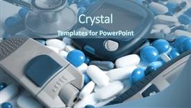  Presentation with blood - Presentation theme featuring stylish female bottle of perfume background and a dark gray colored foreground