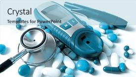  Presentation with measuring blood pressure in haitian - Presentation with device for measuring blood sugar background and a light blue colored foreground