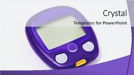  Presentation with blood - Colorful PPT theme enhanced with device for measuring blood sugar backdrop and a  colored foreground