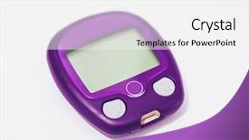 Presentation with blood alcohol level - Presentation theme enhanced with device for measuring blood sugar background and a  colored foreground