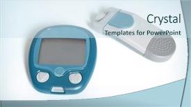  Presentation with blood - Cool new theme with device for measuring blood sugar backdrop and a sky blue colored foreground