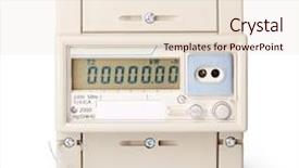  Presentation with electricity metering - Theme consisting of device for metering of electricity background and a lemonade colored foreground