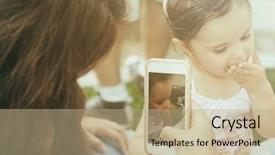  Presentation with toddler eating - Cool new PPT layouts with device of toddler eating birthday backdrop and a  colored foreground