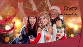  Presentation with devil angel - Slide deck consisting of christmas cocktail - devil angel and santa dancing background and a red colored foreground