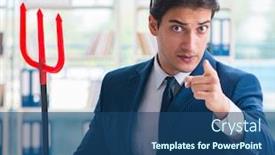  Presentation with tasmanian devil andry in tasmanian - PPT layouts enhanced with devil-angry-businessman background and a ocean colored foreground