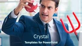  Presentation with devil - Audience pleasing PPT layouts consisting of devil-angry-businessman backdrop and a ocean colored foreground