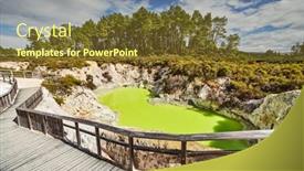  Presentation with thermal mechanical - Presentation enhanced with devil-s-bath-pool background and a tawny brown colored foreground