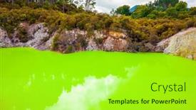  Presentation with water color - Presentation theme with devil-s-bath-with-bright background and a mint green colored foreground