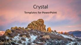  Presentation with devils - Colorful presentation theme enhanced with devils backbone rock formation backdrop and a  colored foreground