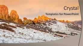  Presentation with devils - Presentation design with devils backbone rock formation background and a lemonade colored foreground