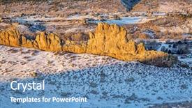 Presentation with devils - Theme having devils backbone rock formation background and a  colored foreground