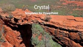  Presentation with devils - Presentation design consisting of devils bridge in sedona arizona background and a coral colored foreground