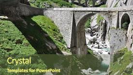  Presentation with gap - Colorful presentation design enhanced with devil's bridge at st backdrop and a tawny brown colored foreground