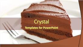  Presentation with food white - Theme consisting of devil's food cake background and a tawny brown colored foreground