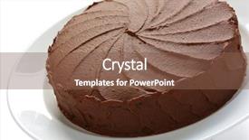  Presentation with food white - Amazing PPT layouts having devil's food cake backdrop and a tawny brown colored foreground