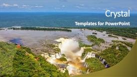  Presentation with devil - Colorful slides enhanced with devil's throat - largest waterfall backdrop and a teal colored foreground