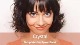  Presentation with curly hair - Amazing slide set having devops - beautiful young surprised woman backdrop and a coral colored foreground