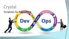  Presentation with devops - Audience pleasing theme consisting of devops-software-development-it-concept backdrop and a white colored foreground