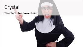  Presentation with nun - Cool new PPT layouts with devotional dance - funny nun isolated backdrop and a  colored foreground
