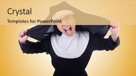  Presentation with nun - Cool new PPT layouts with devotional dance - funny nun isolated backdrop and a  colored foreground