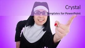  Presentation with nun - Cool new theme with devotional dance - funny nun isolated backdrop and a  colored foreground