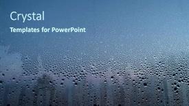  Presentation with dew - Presentation having dew-drops-on-glass-during background and a ocean colored foreground
