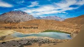  Presentation with himachal pradesh - Audience pleasing slide set consisting of dhankar-lake-in-himalayas-dhankar backdrop and a coral colored foreground