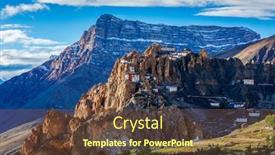  Presentation with himachal pradesh - PPT layouts with dhankar-monastry-perched background and a tawny brown colored foreground