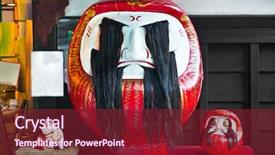  Presentation with kyoto - Slide deck with dharma - darumas lucky dolls of japanese background and a  colored foreground